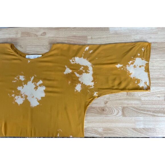 People Like Art Women's Size M Mustard Yellow Swim Cover Up Dress Tie Dye - Picture 3 of 9